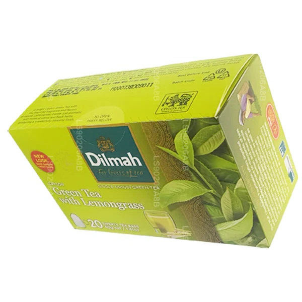 3 DILMAH CEYLON GREEN TEA WITH LEMONGRASS Tea Sri Lanka Origin (60 servings)