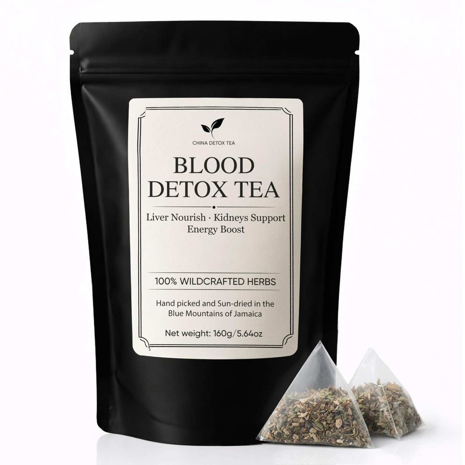 Jamaican Healing Garden Blood Detox Tea, Wildcrafted Herbs with Guaco, Burdock