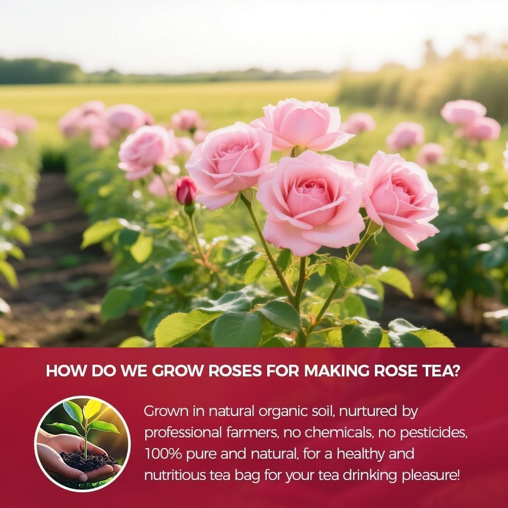 4.23oz/120g Premium Rose Tea Loose Leaf 100% Natural Food Grade Dried Rose B…