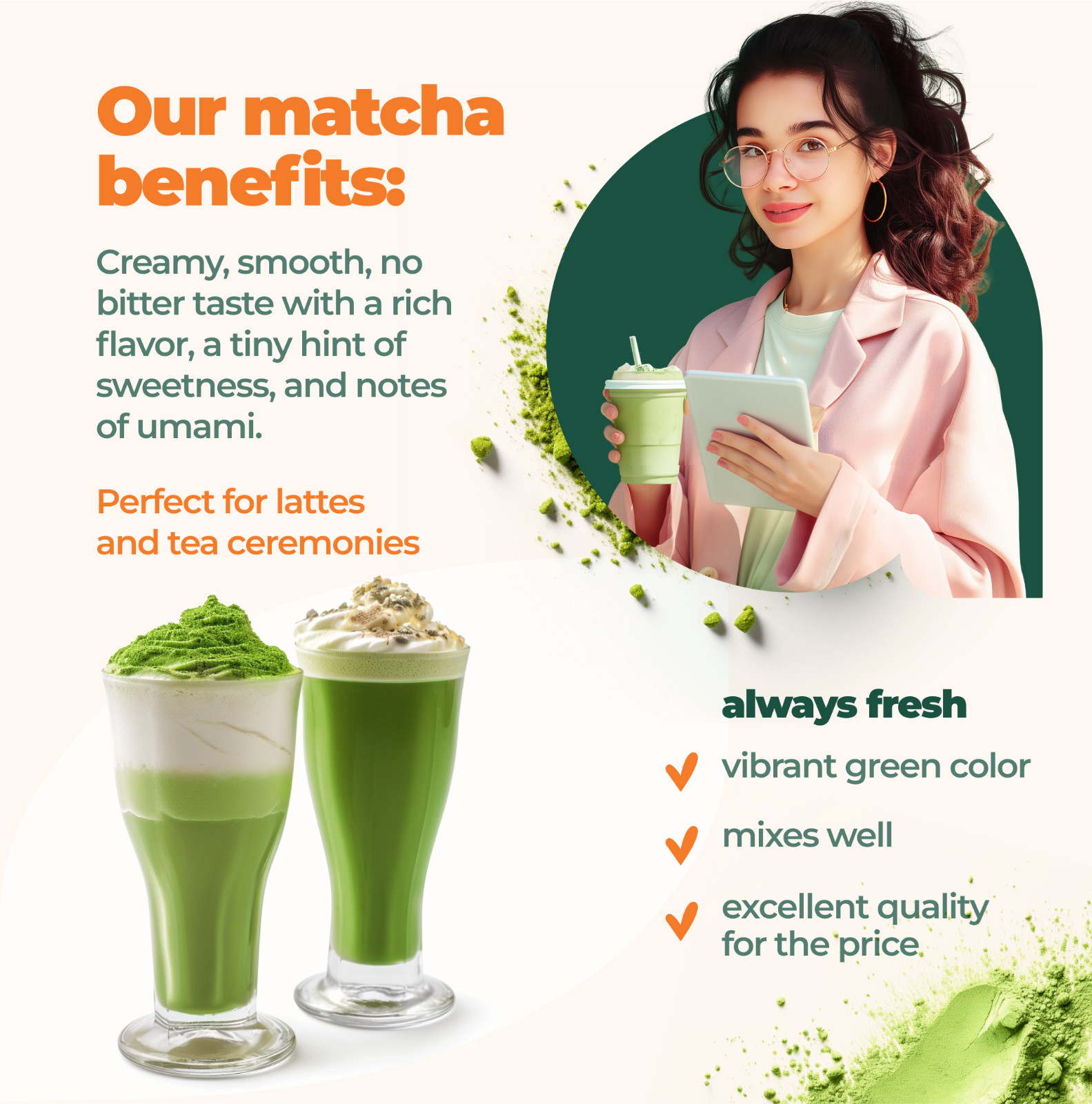1st Harvest Ceremonial Grade Matcha Green Tea Powder, made in Japan, 100g