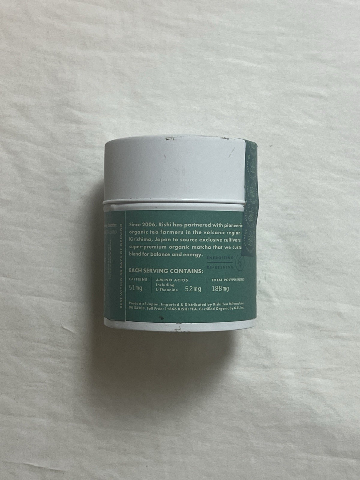 Rishi Everyday Matcha Powder, USDA Organic, Single Origin, 1.05 oz (30 g)