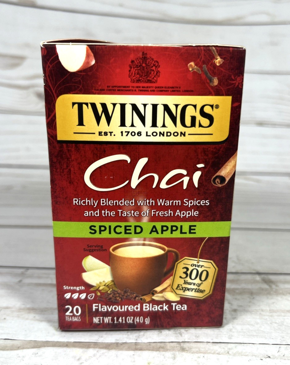 Twinings Chai Black Tea SPICED APPLE 20-Count Bags (2Pack) BB: 4/17/27