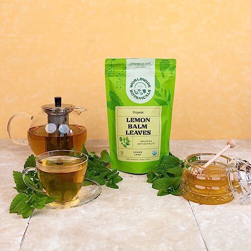 Worldwide Botanicals Organic Lemon Balm Tea, 6 Ounces – Assorted Flavor Names
