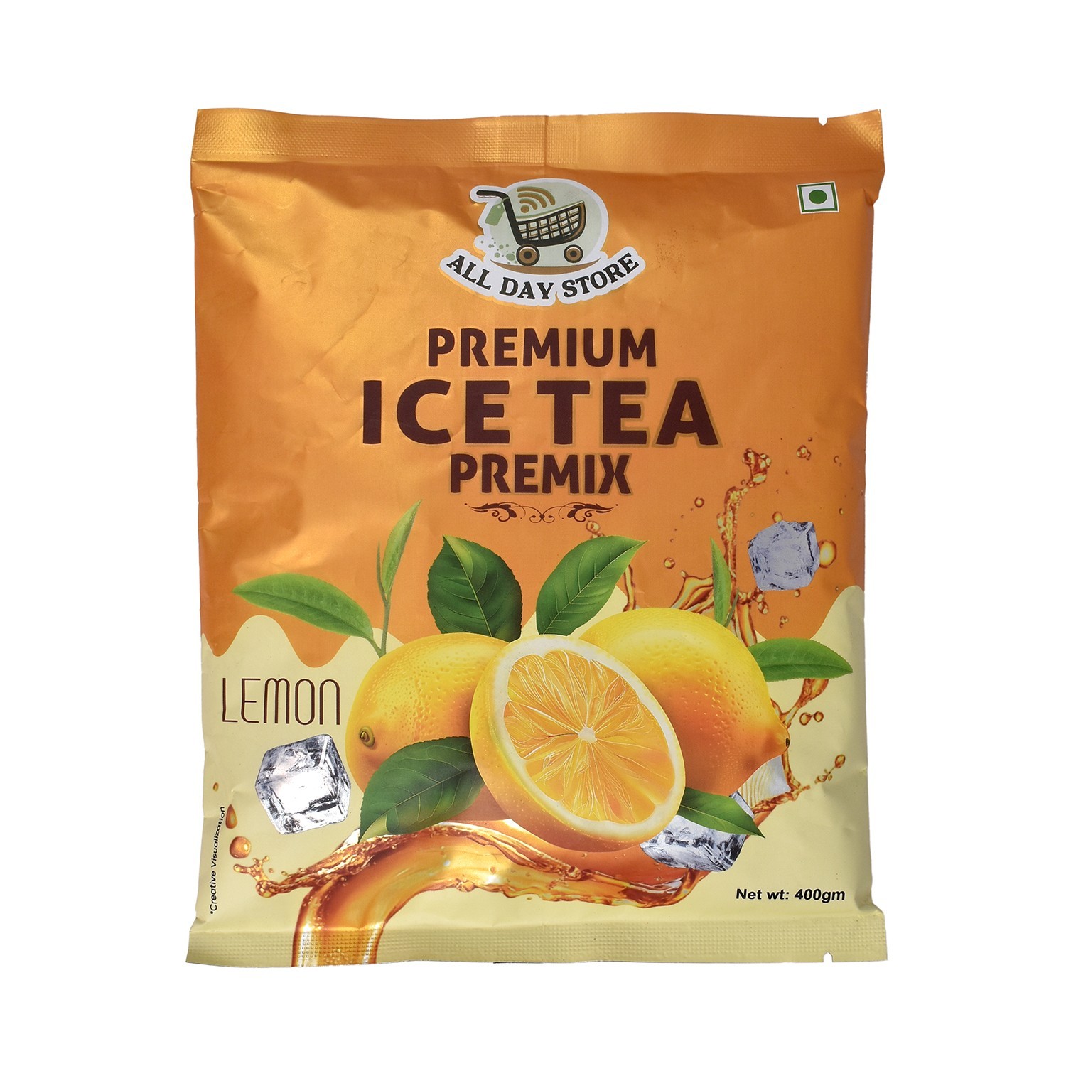 All Day Store Lemon Ice Tea Powder 400g Pouch Instant Refreshing Drink