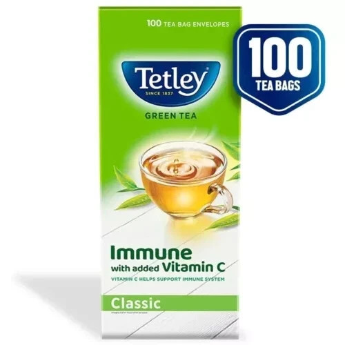 Tetley Green Tea, Regular, 100 Tea Bags Free Shipping World Wide