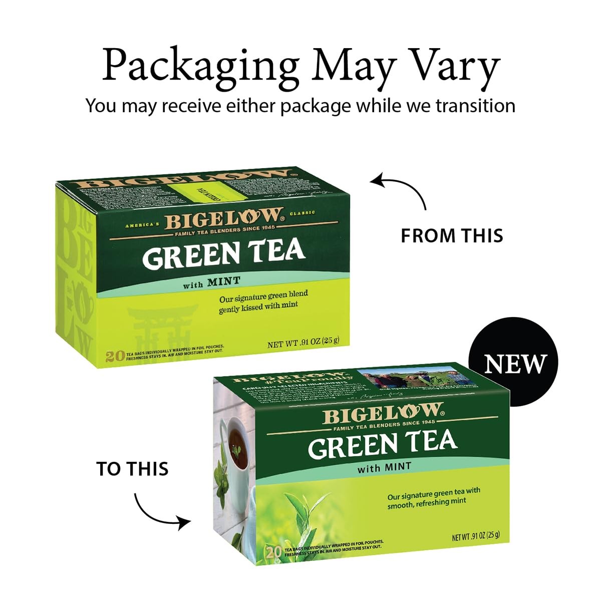 Bigelow Tea Green with Mint, 20 ct 20 Count (Pack of 1)