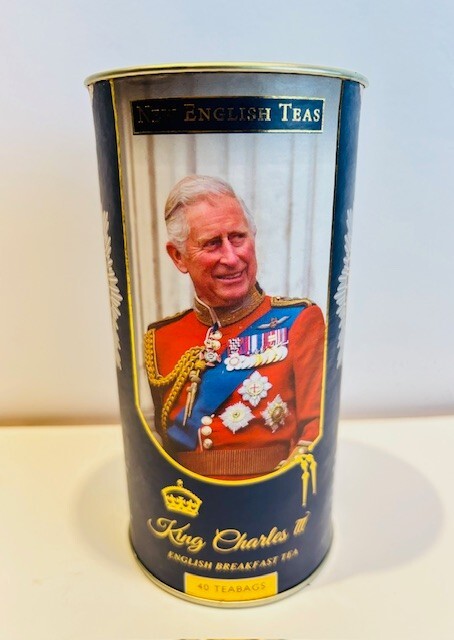 NEW ENGLISH TEAS- KING CHARLES III English Breakfast *Tea 40 Bags* Exp 12/2025