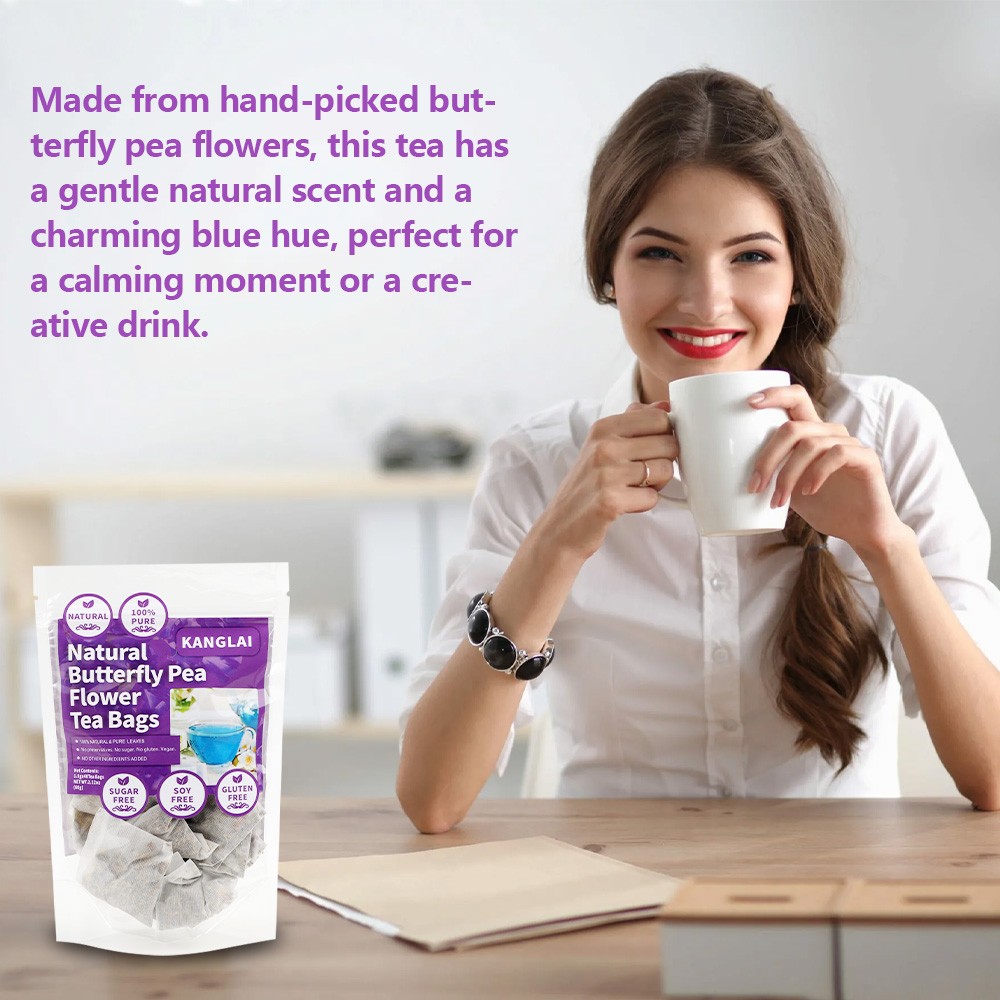 Butterfly Pea Flowers Tea Bags, Pure Dried Butterfly Pea Flower, Herbal Tea