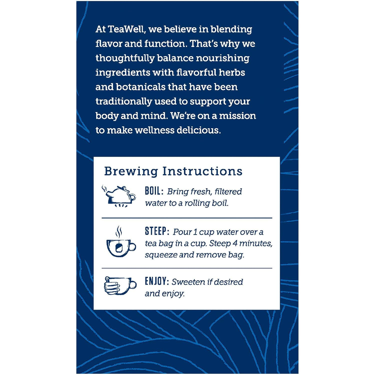 Teawell Herbal Tea, Sleep with Melatonin, Chamomile Mint, Caffeine Free Wellness