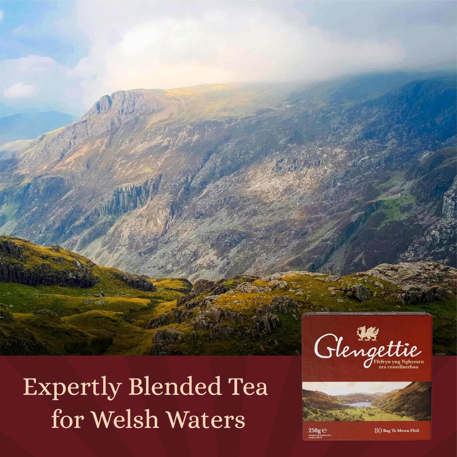 Glengettie Foil Tea Bags 80 Count Box 250g