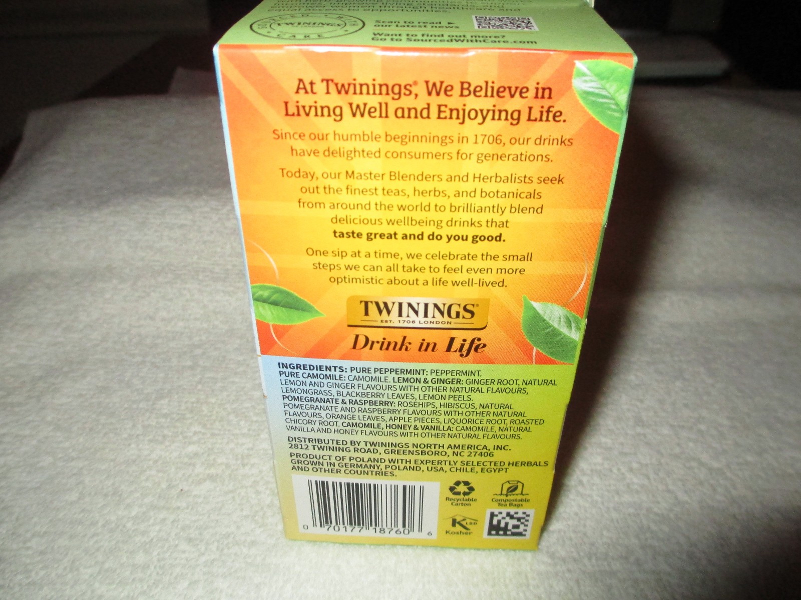 TWINNINGS HERBAL TEA VARIETY PACK BRAND NEW IN PACKAGING + EXTRA & FREE SHIPPING