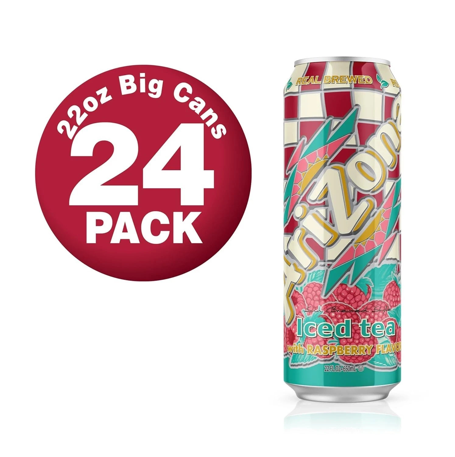 ARIZONA ICED TEA RASPBERRY 22 FL OZ 24 PACK OF CANS