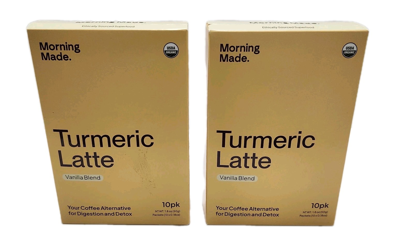 Morning Made Turmeric Latte Vanilla Blend 10 Serving Organic 2 Pk Tea