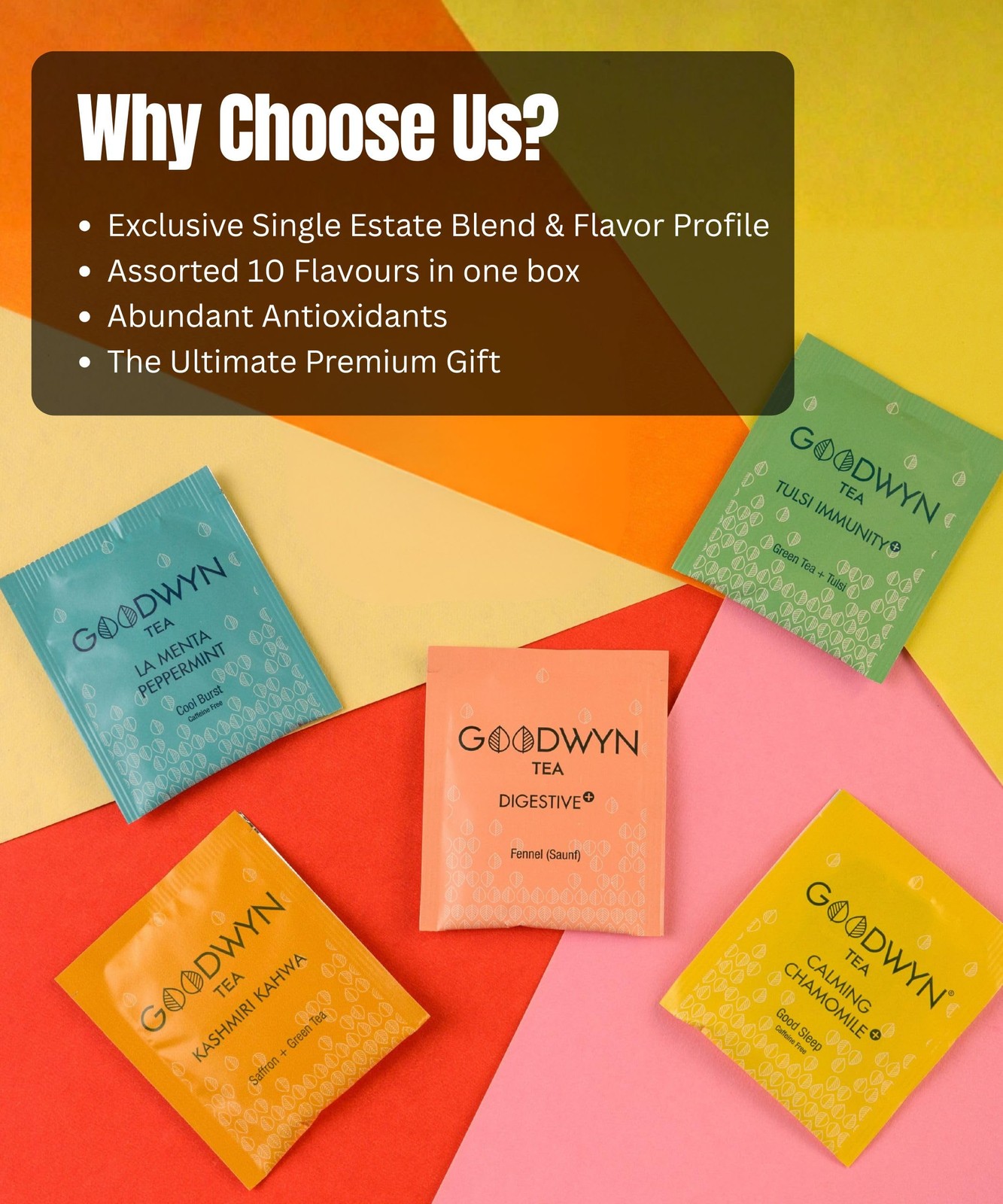 Goodwyn Herbal Tea Sampler Gift Box 20 Tea Bags