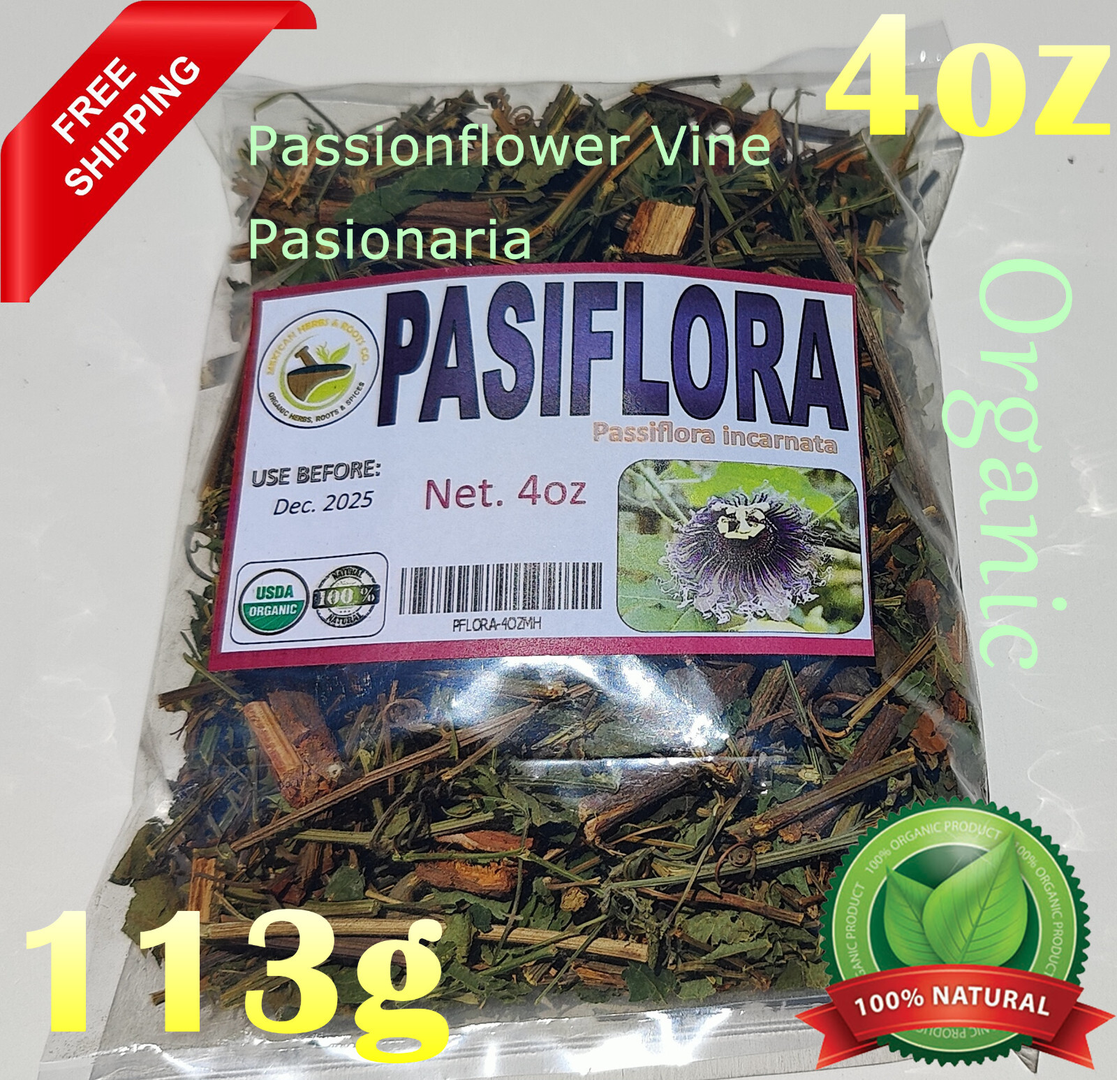 4oz Passion Flower Passiflora Incarnate, passionflower, passion flower herbal Te