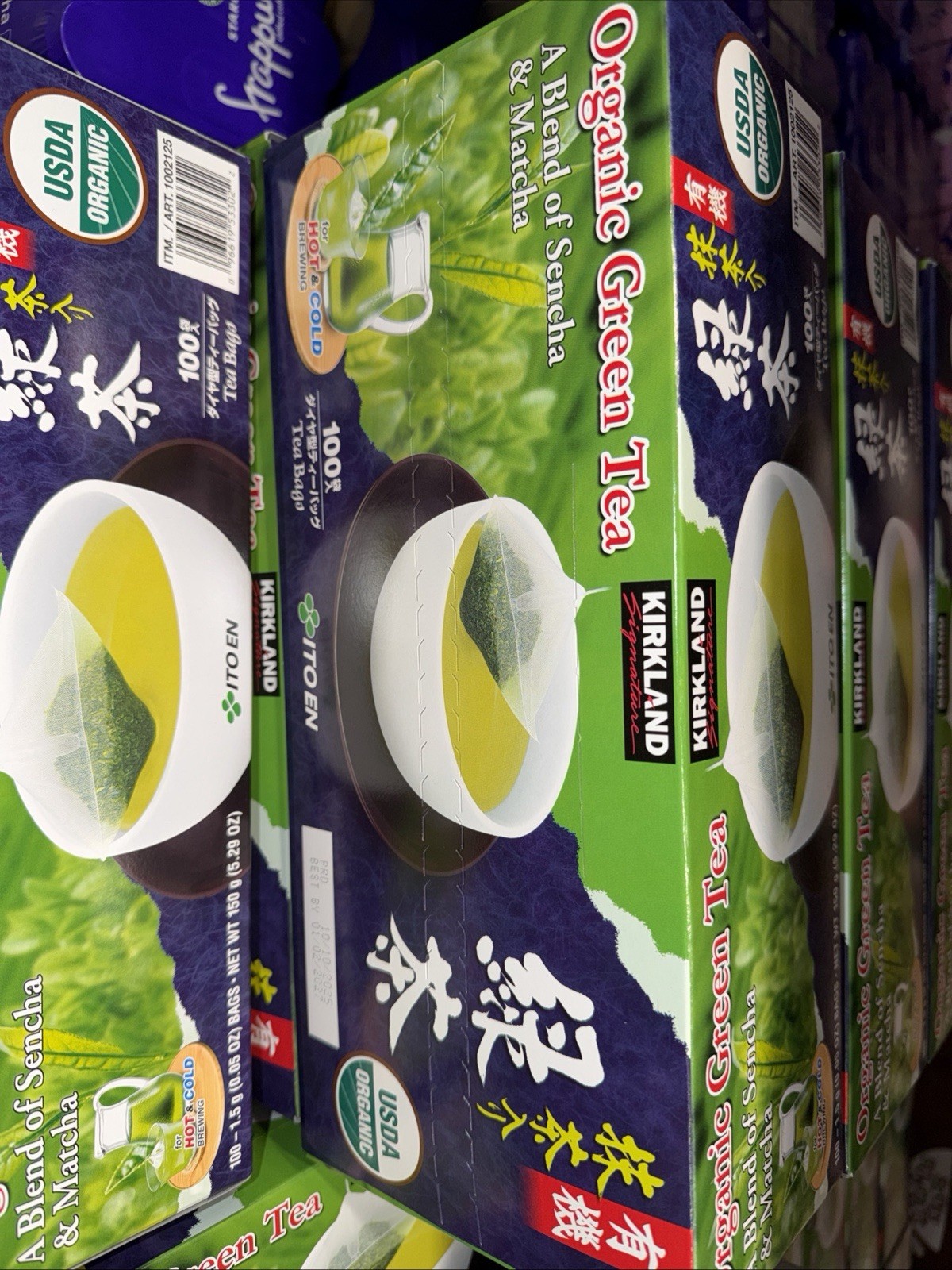 Kirkland Signature Ito En Matcha Blend 100% Organic Japanese Green Tea 100 bags