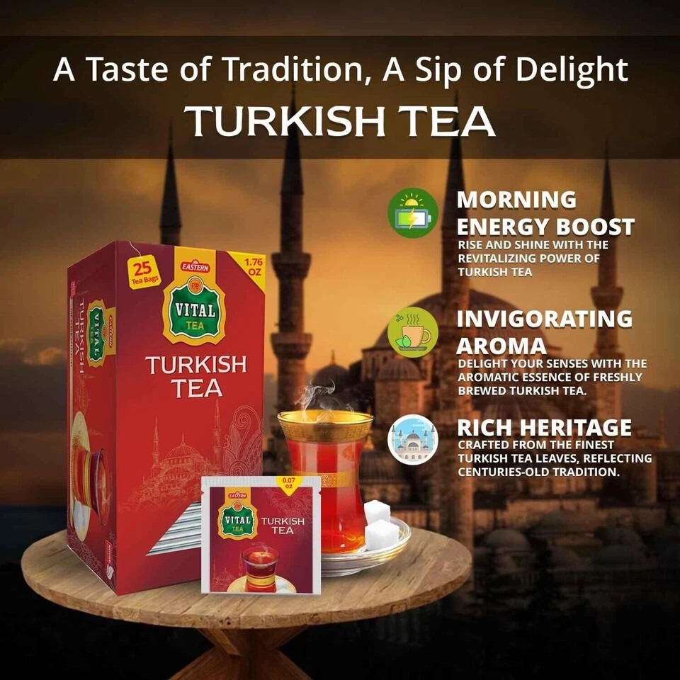 Eastern Vital Turkish Tea 25 tea Bags Free Shipping World Wide