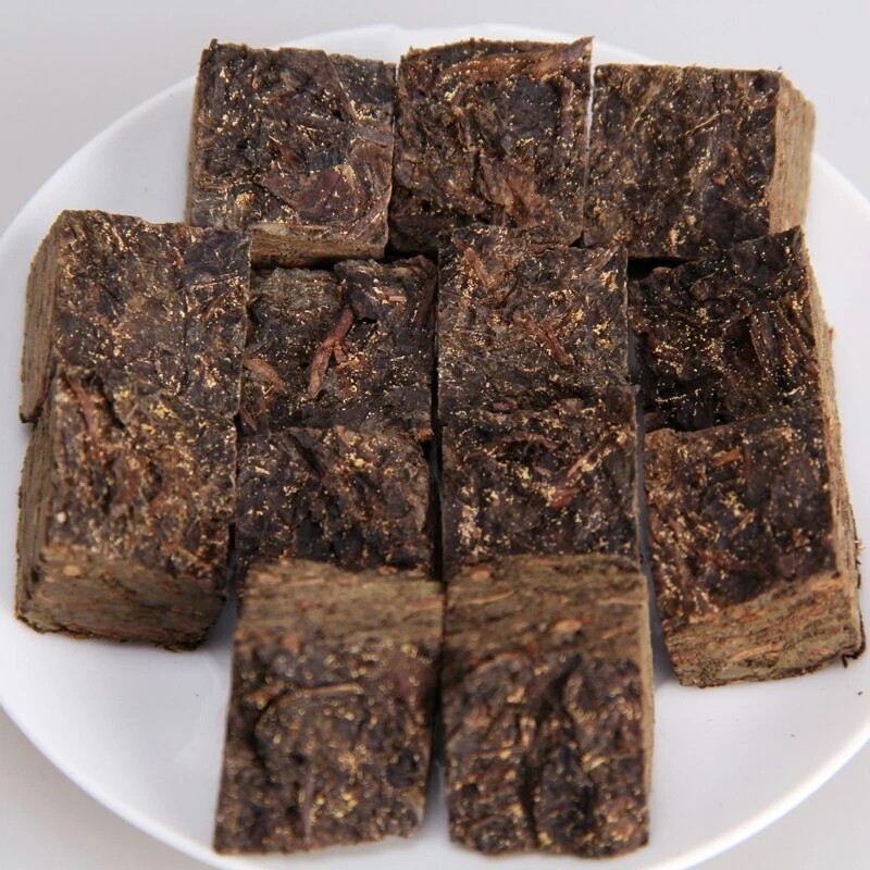 250g 2016 Anhua Dark Tea Instant Hei Cha Mini Brick Fu Zhuan Golden Flower Tea