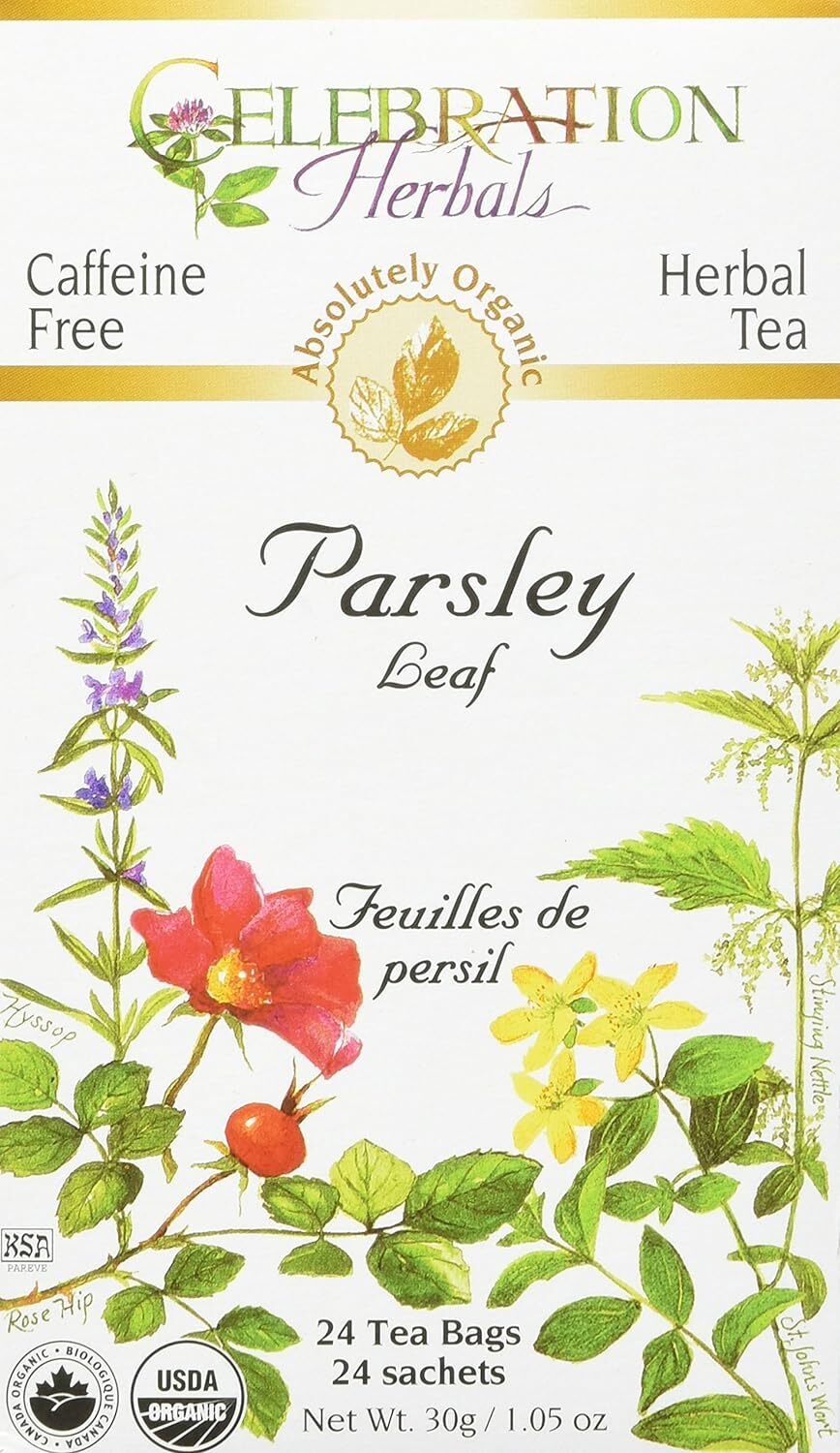 Te De Hojas De Perejil Organico Sin Cafeina, 24 Bolsas De Hierbas