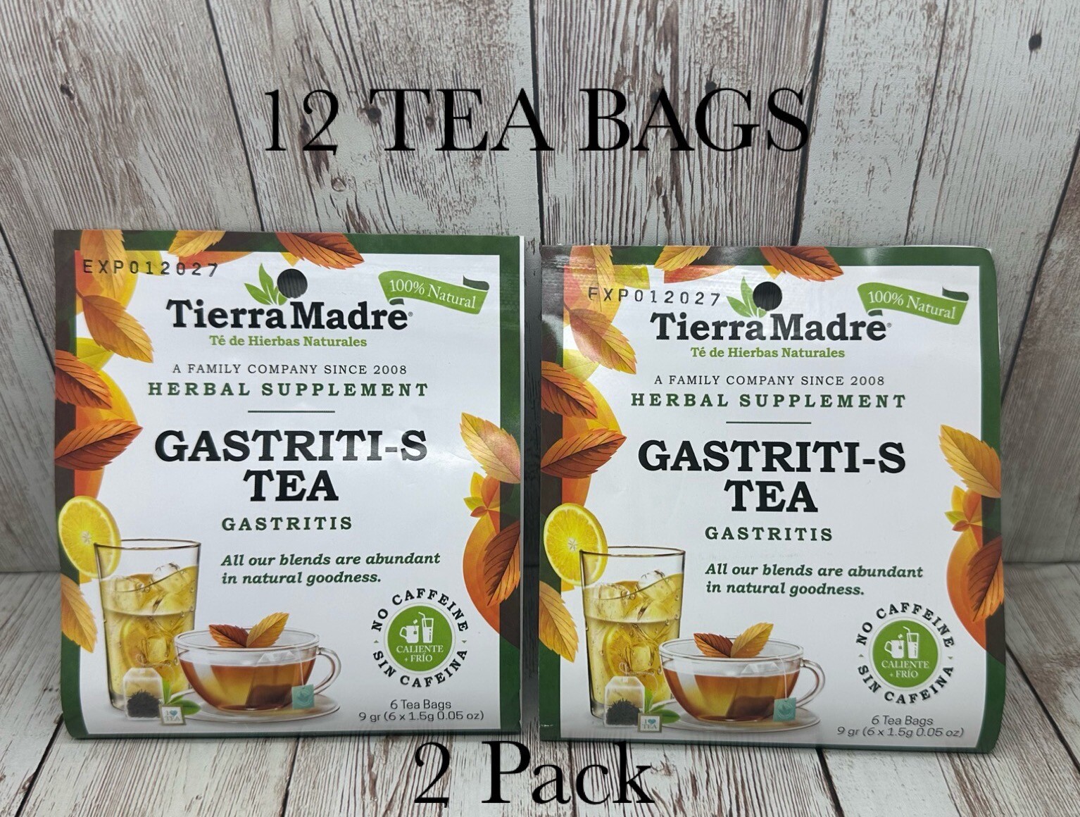 Tierra Madre,Gastriti-S TEA Herbal Support,12 Tea Bags/Hierbas Naturales