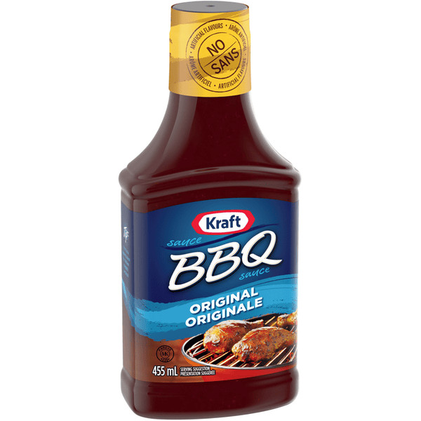 Kraft Original BBQ Sauce Quality Bulk Large 455ml/15.39oz (2/Case)-Canadian Made