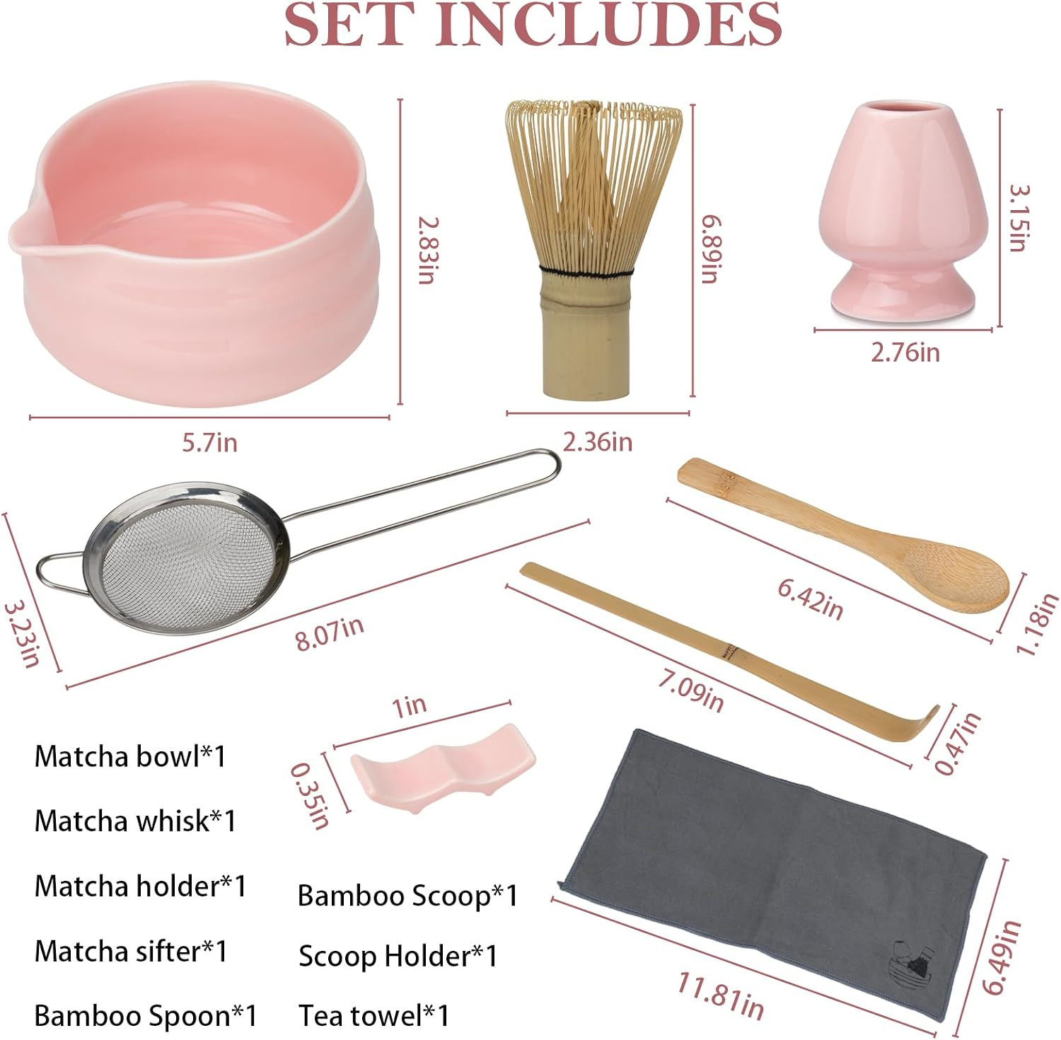 Matcha Whisk Set 8 Pcs Matcha Kit Ceramic Matcha Set Includes Matcha Whisk