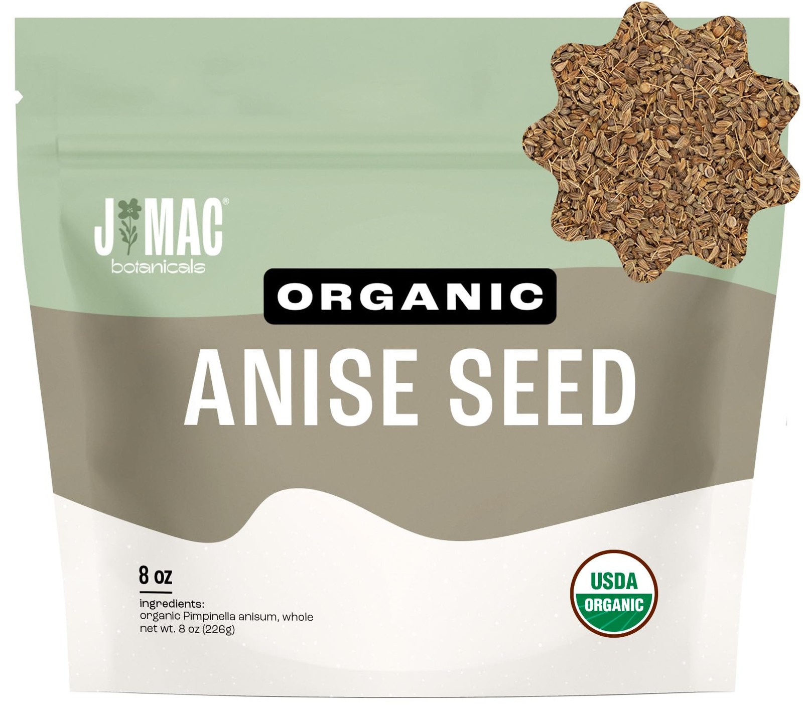 Organic Anise Seeds whole aniseed 8 Ounce (Pack of 1)