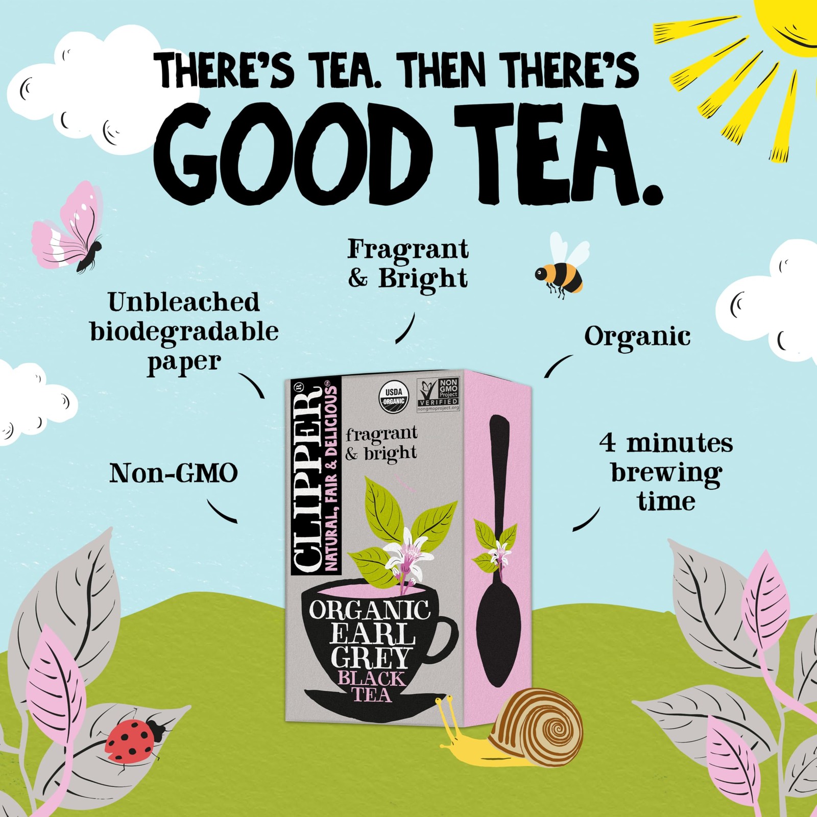 Organic Earl Grey – USDA Organic, Non-GMO, Fair Trade, Sustainable Caffeinate…