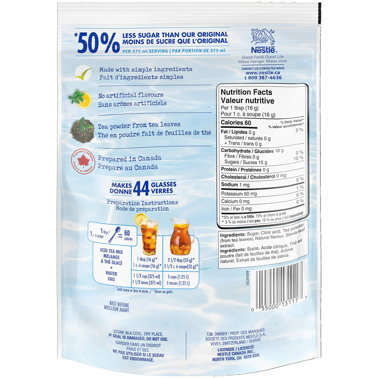 NESTEA Lemon Iced Tea Mix, 715g/25.2 oz.