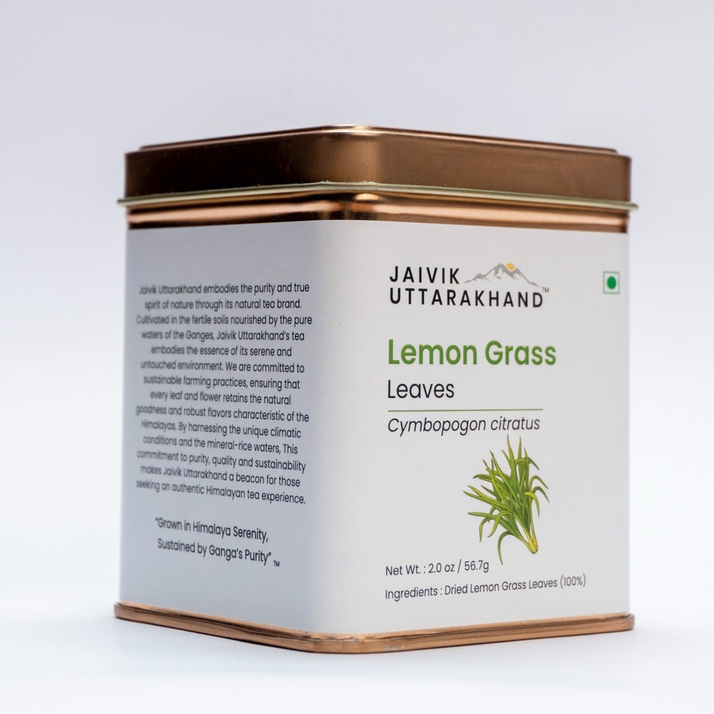 Jaivik Uttarakhand – Lemongrass Tea, Dried Cymbopogon Loose Leaves, fever grass