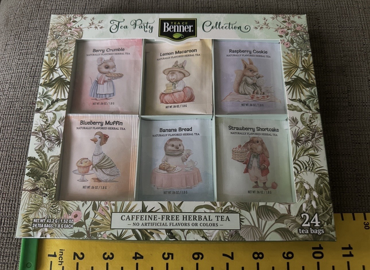 New! 2 Boxes Benner Tea Party Caffeine-Free Herbal Teas Beatrix Potter Inspired!