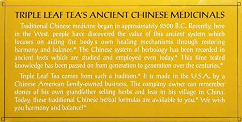 Triple Leaf Detox Tea,Chinese Purification Herbs Support of the Defenses-20 bags