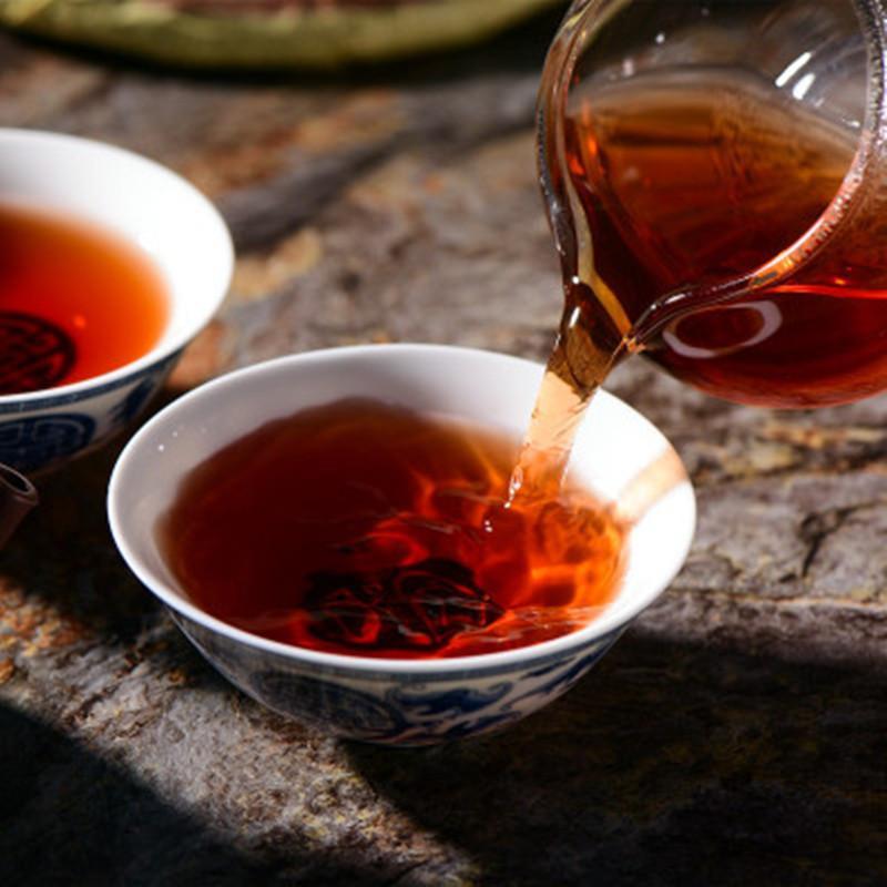 Premium Yunnan Ripe Pu erh Tea 357g Cake Natural Sept Fils 7262 Dark Brew
