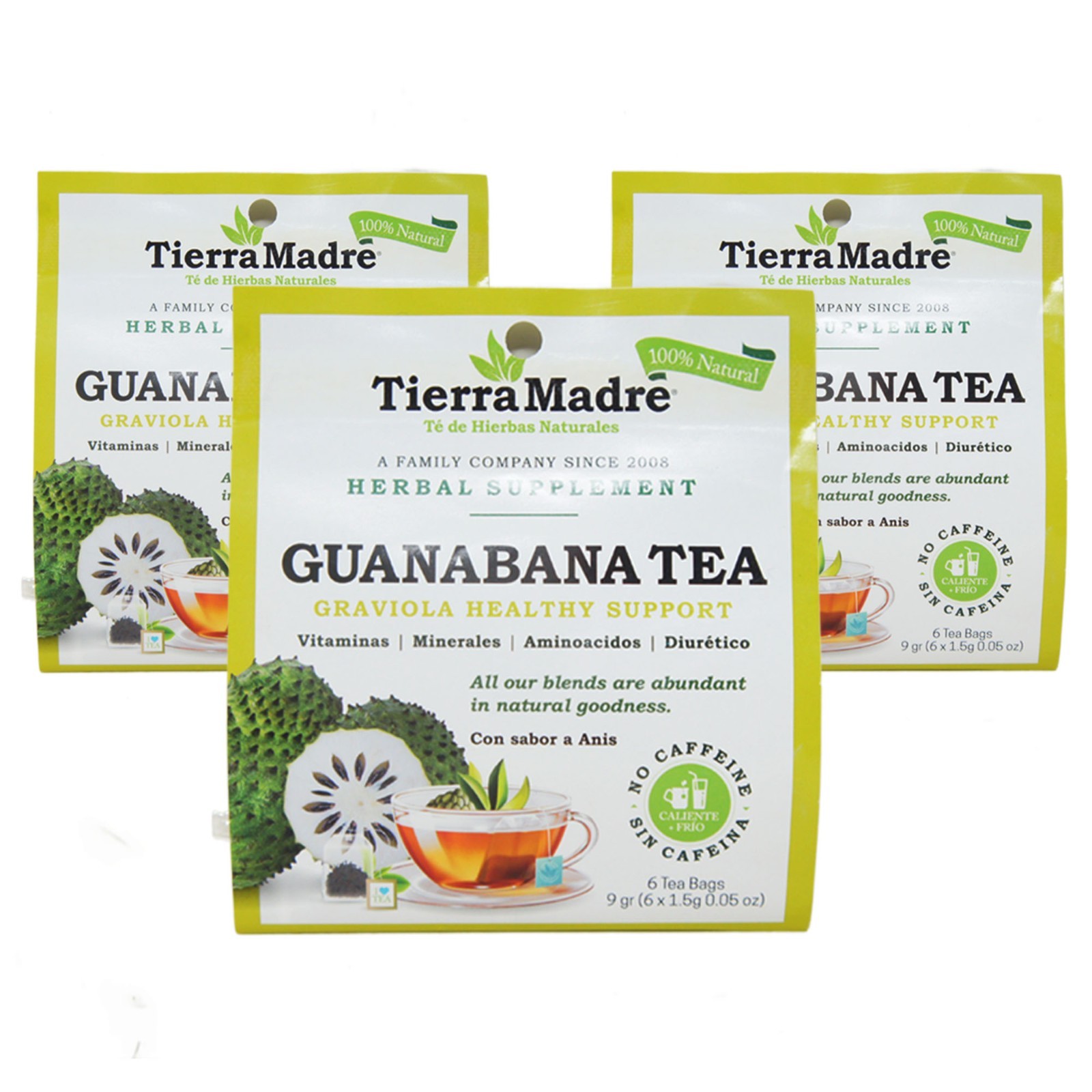 Tierra Madre Guanabana Tea 6 Pack – Natural Herbal Wellness & Immune Support
