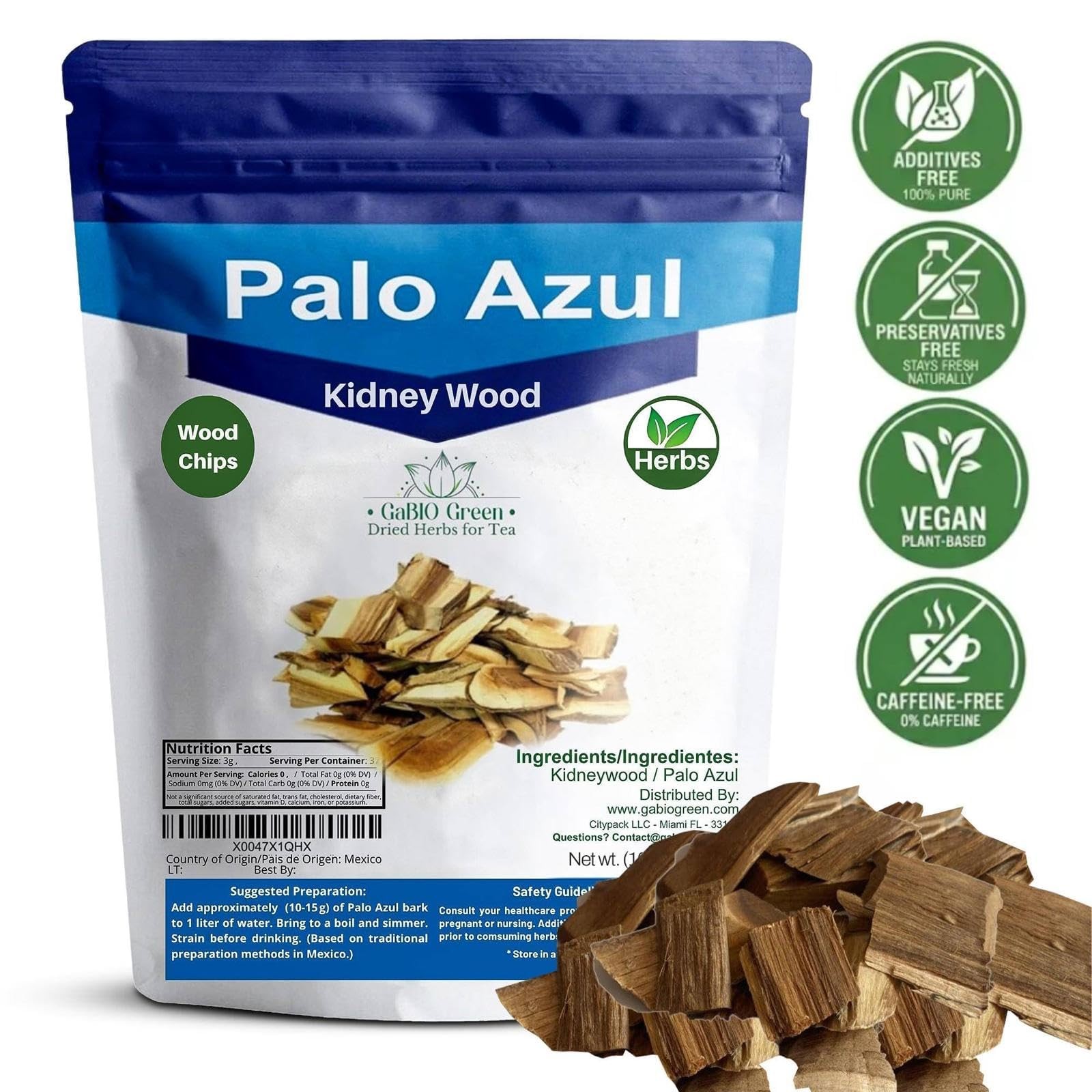 Palo Azul Tea Kidneywood 1 Pound / 16.1oz. Eysenhardtia polystachya Lightbloc…