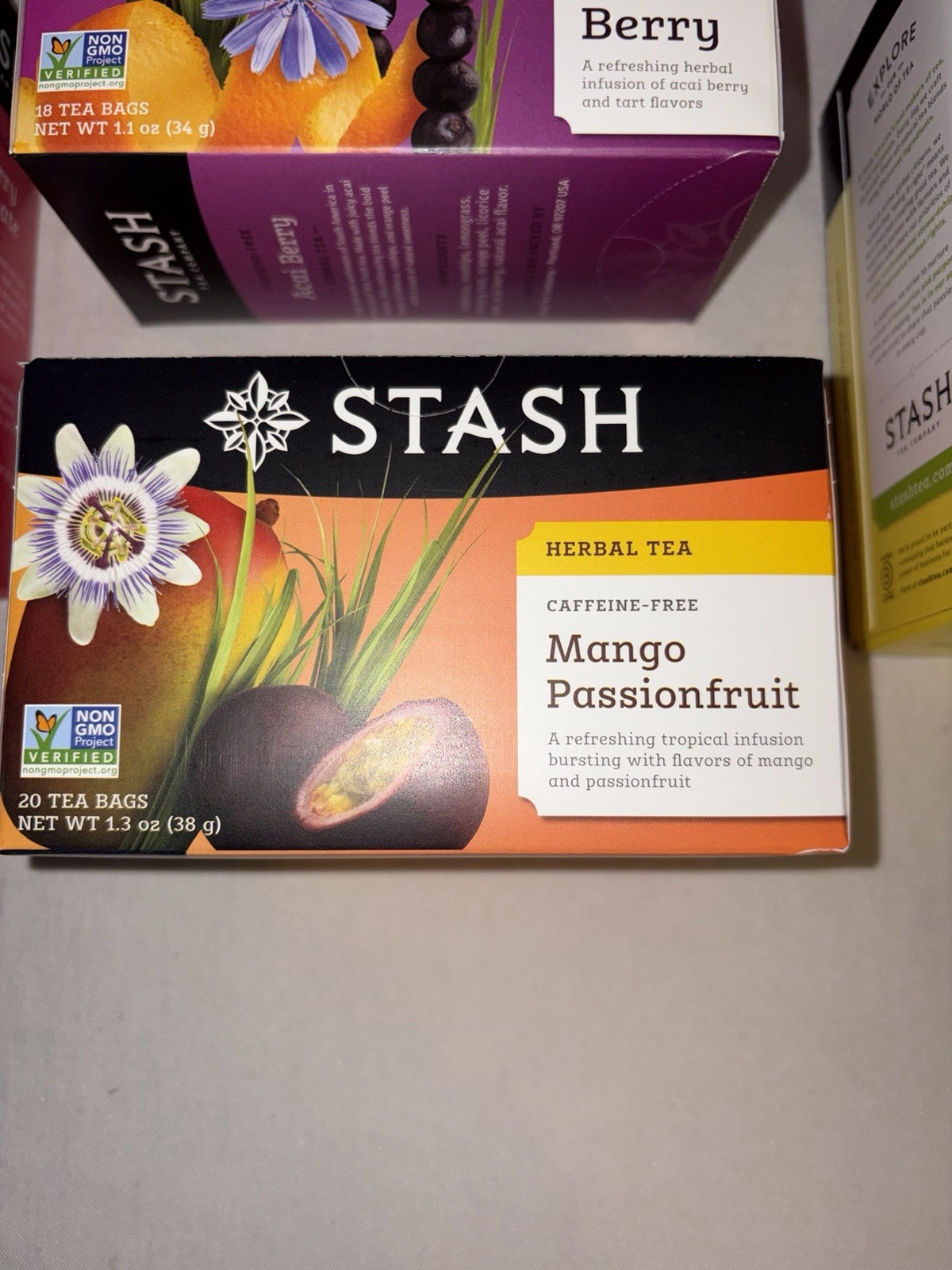 Stash Tea Bags Fruity Herbal Tea Assortment Lot Of 6 Boxes 116 Total Bags 08/26