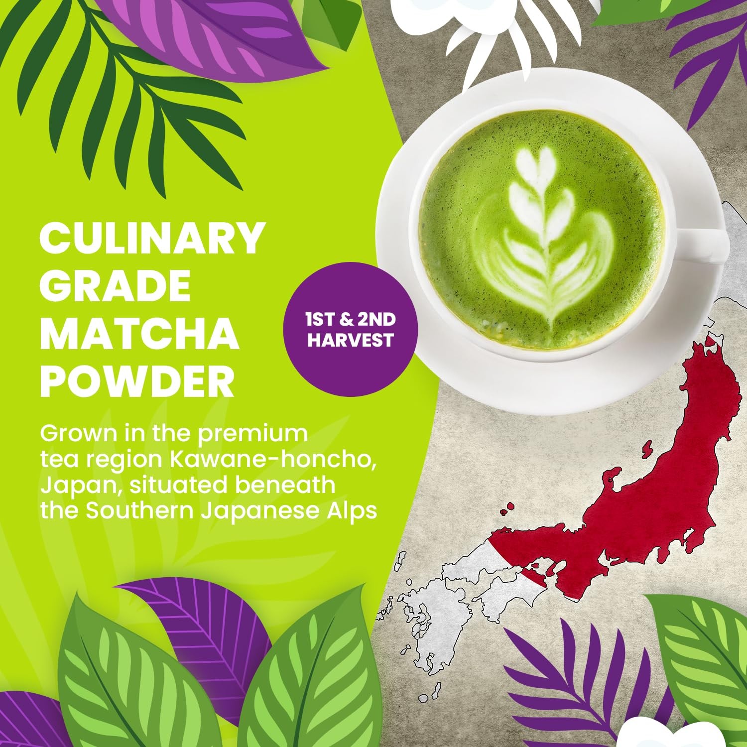 Organic Japanese Matcha 4 oz. Single Estate First & Second Harvest