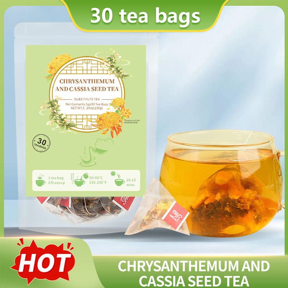 Chrysanthemum Cassia Seeds Tea Honeysuckle Wolf-Berry Burdock Root Herbal Teabag