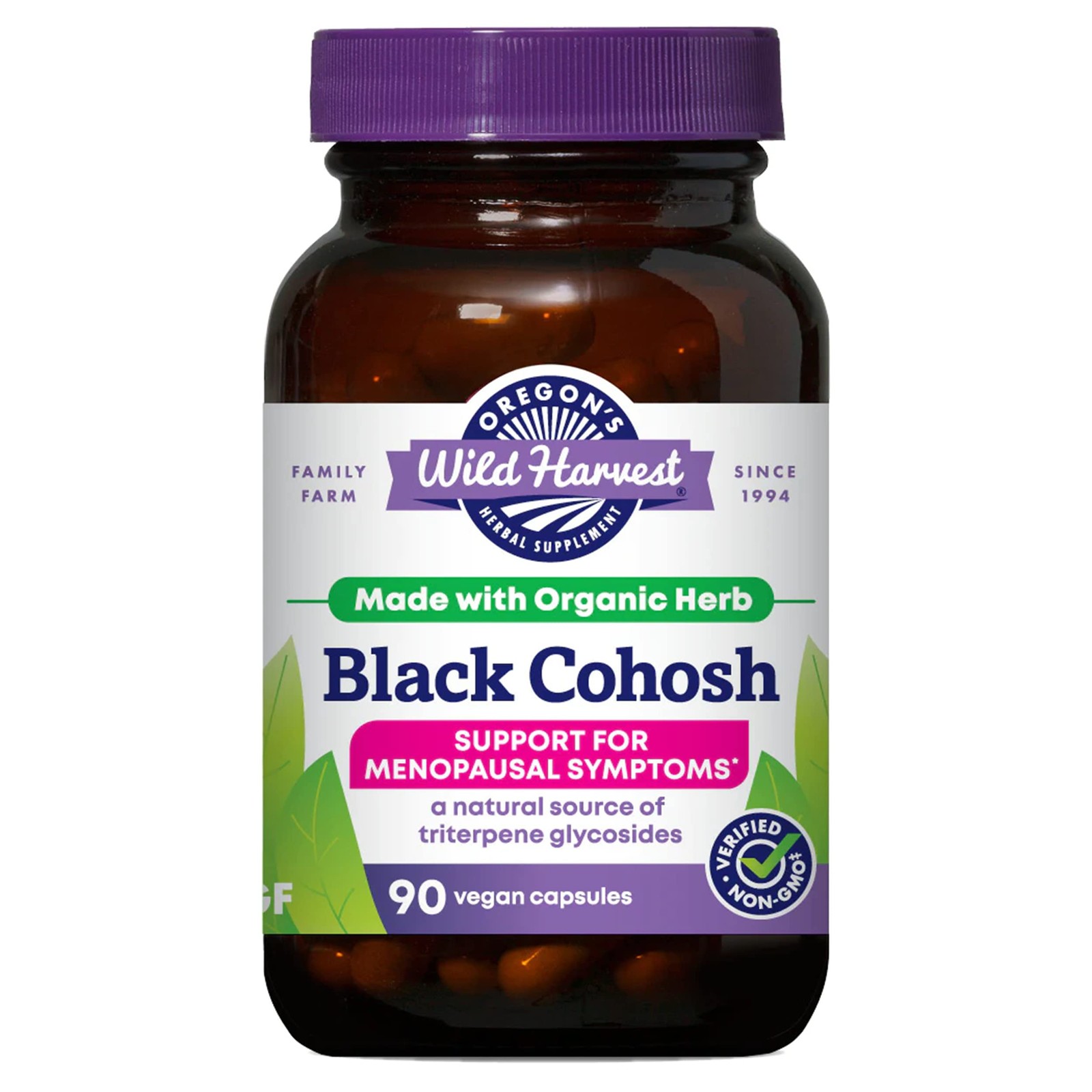 Oregons Wild Harvest Black Cohosh Organic Herbal Supplement, 90 Count