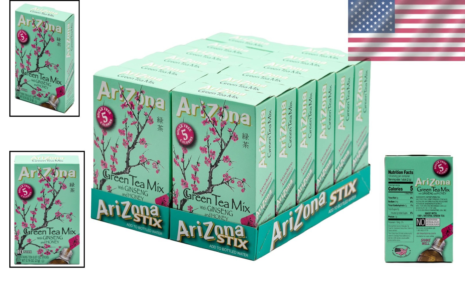 Green Tea with Ginseng Sugar Free – 120 Single Servings