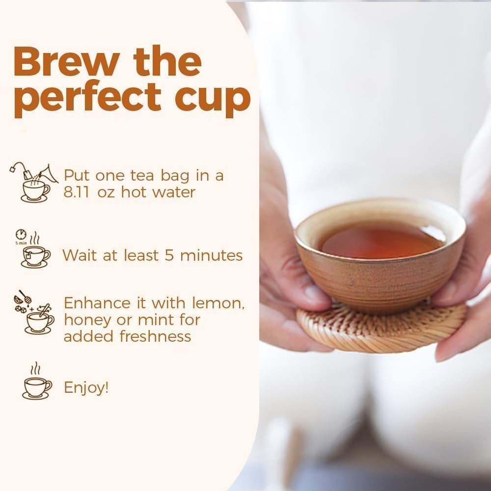 70 Count Premium Turmeric Ginger Cinnamon lemon Tea Bags 100% Natural HighCo…