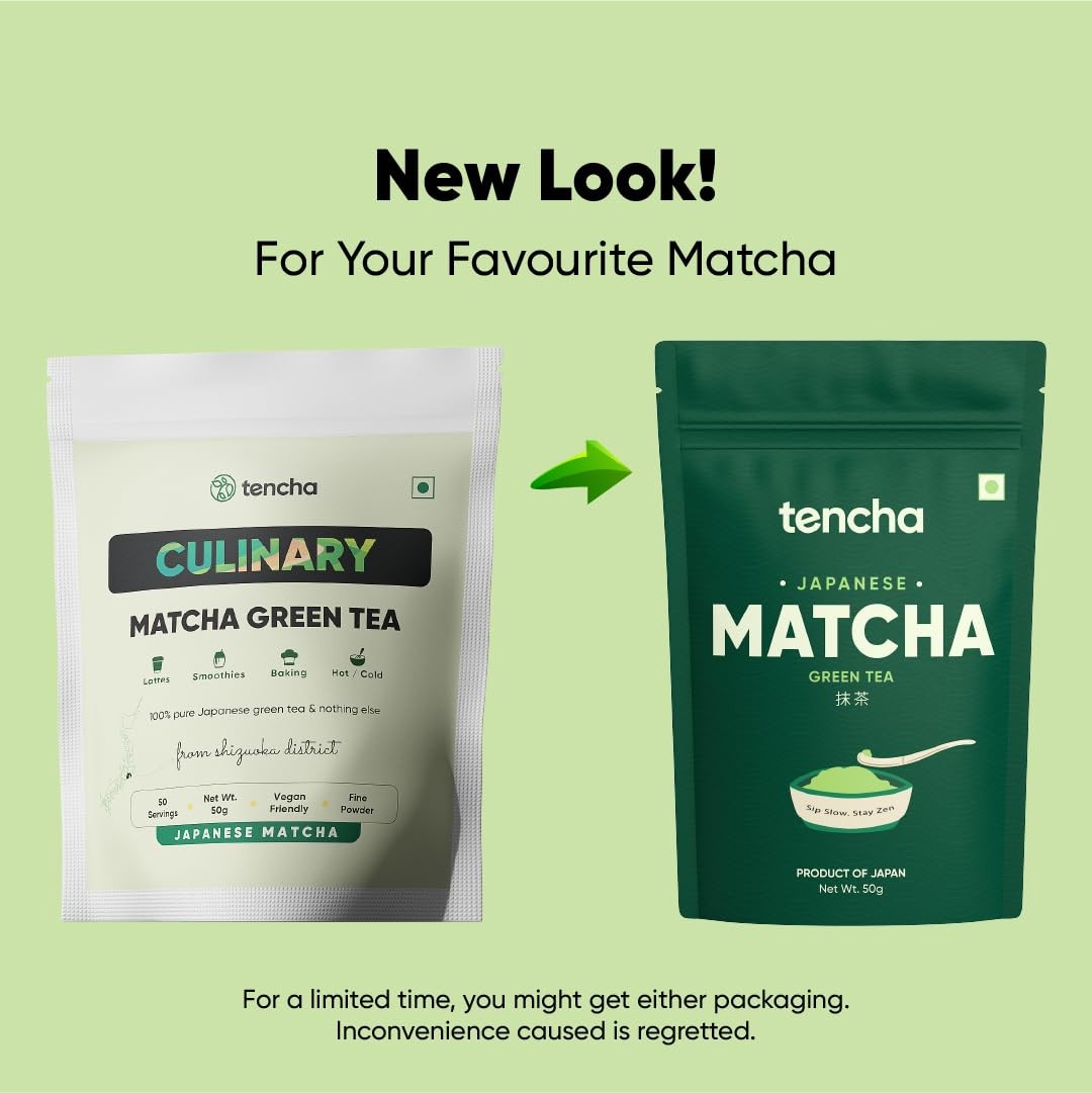 Tencha Japanese Matcha Green Tea Powder Culinary Grade Vegan 50 Servings, 50 GM