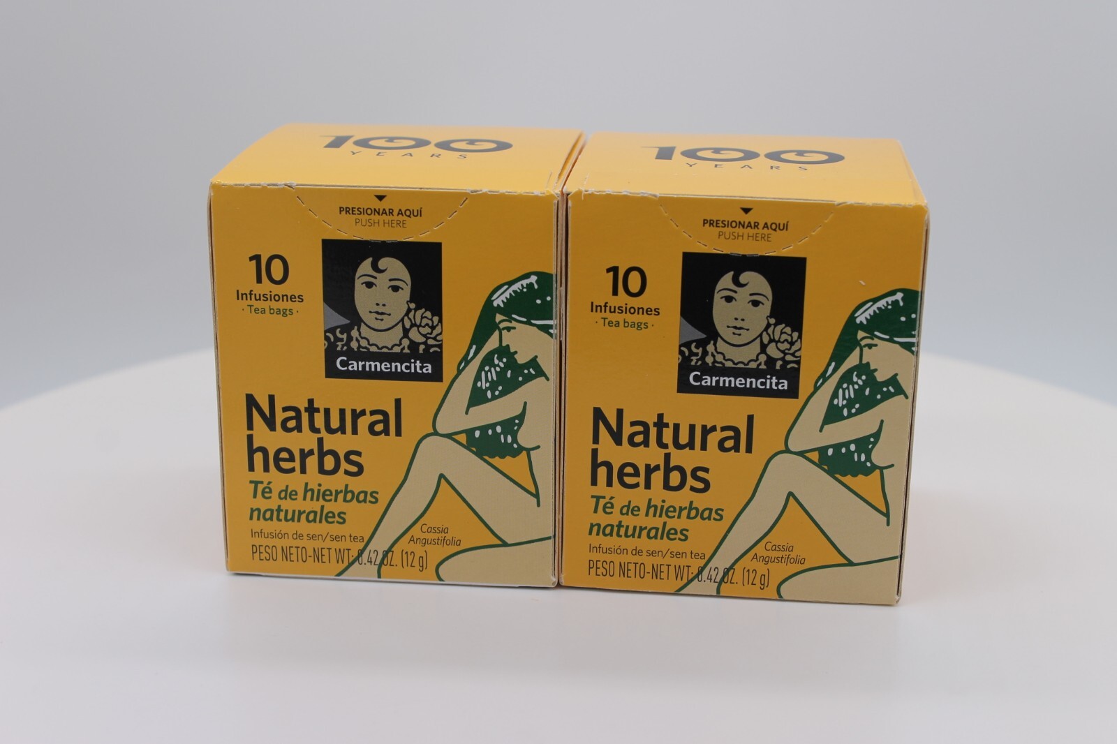 2 Carmencita Natural Herbs Tea (10 bags/each box ) 12g (0.42oz).