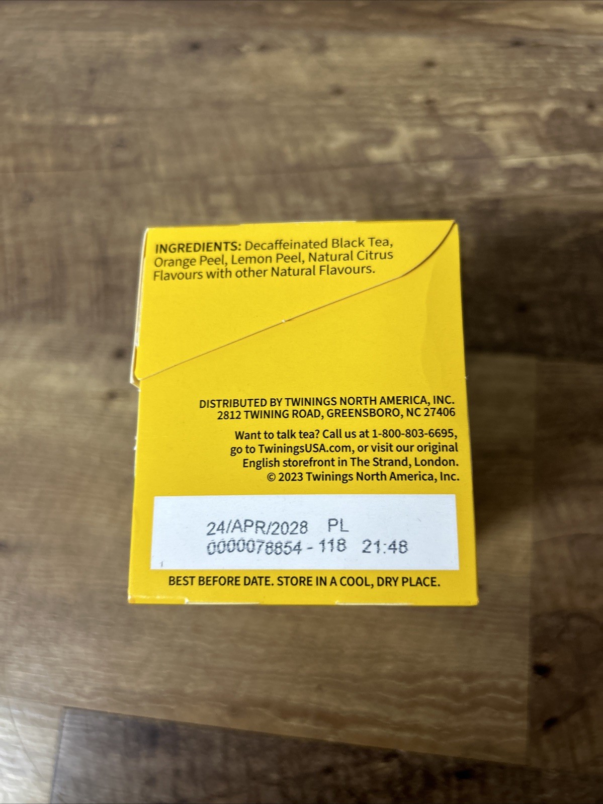 Black Tea Decaffeinated Lady Grey 20 Bags (Case of 6).. Exp 04/2028