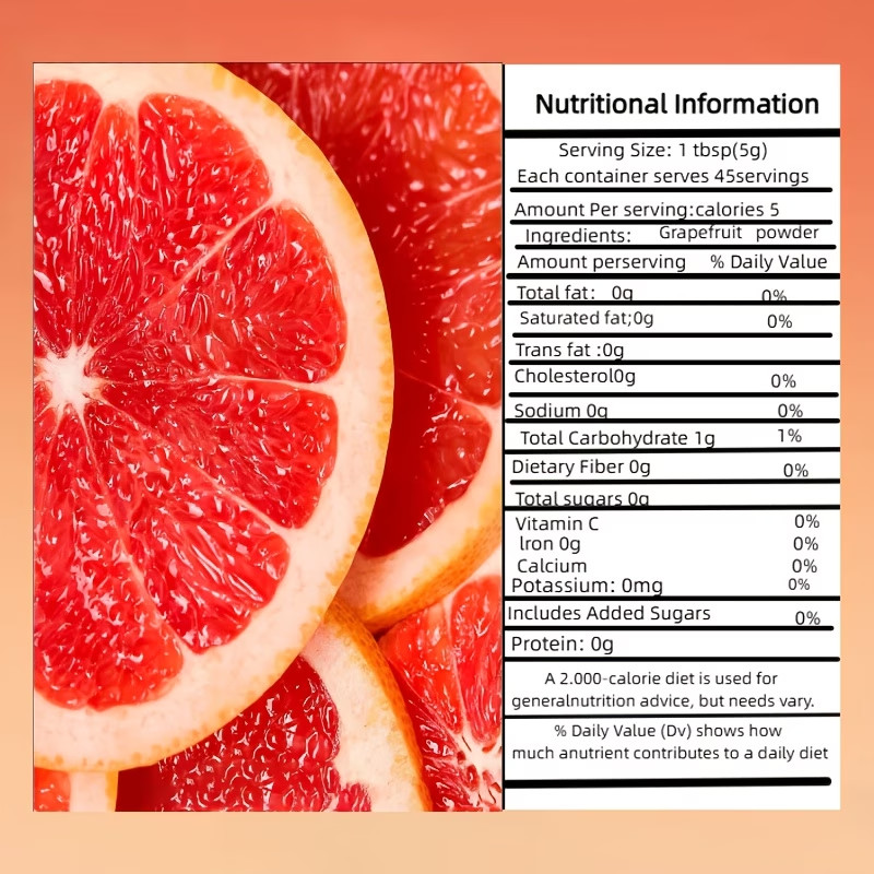 Natural High-Quality Premium Grapefruit Powder Abundant in Vitamin C Vegan