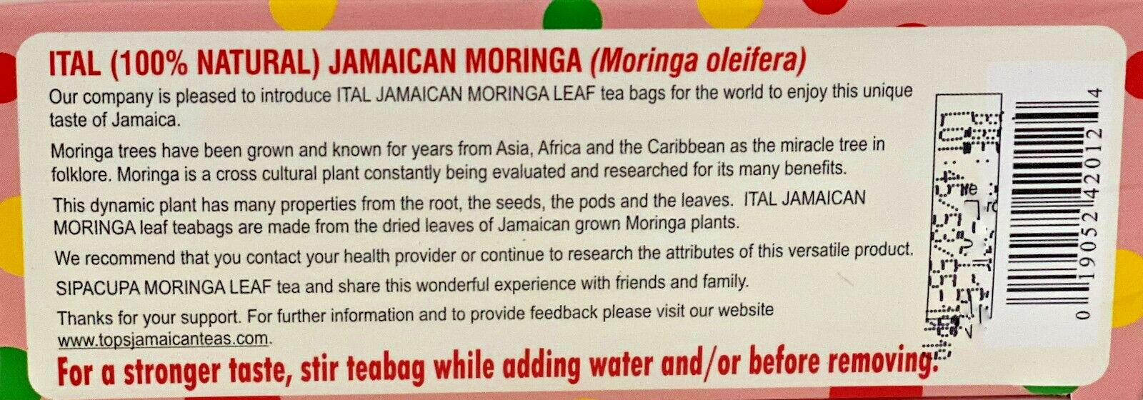 Sipacupa Moringa Tea 24Tea Bags (36g) – Curated & Packaged by ODatzGood