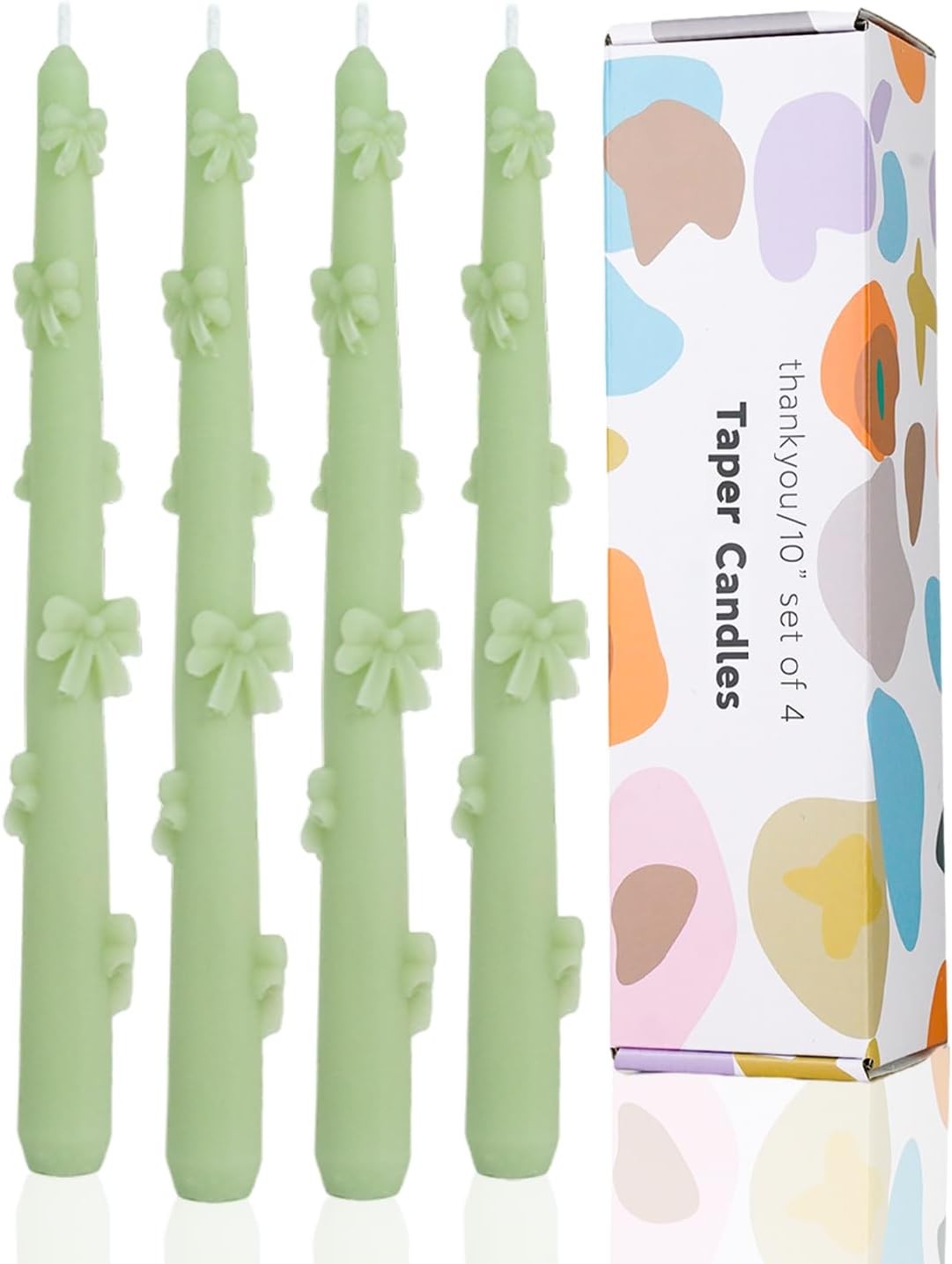 Taper Candle Pink Soy, Unscented, Dripless, 10 inch