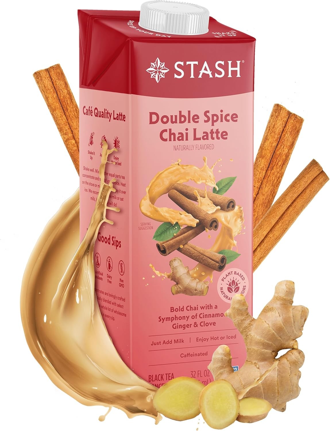 STASH Double Spice Chai Latte – Dairy Plant Based Tea Concentrate – Caffeinated