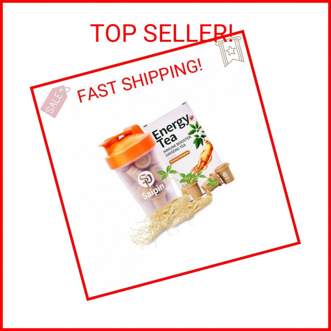 SAIPIN Organic Ginseng Tea-20 Instant Oolong Tea with Free Shaker Bottle for Nat