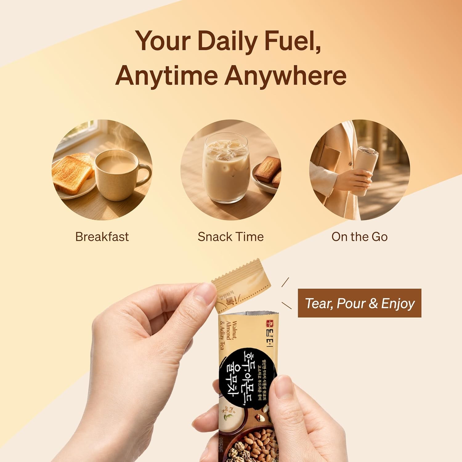 Walnut Almond Adlay Tea Drink Mix – Korean Yulmu Cha Job’s Tears Roasted Grain &